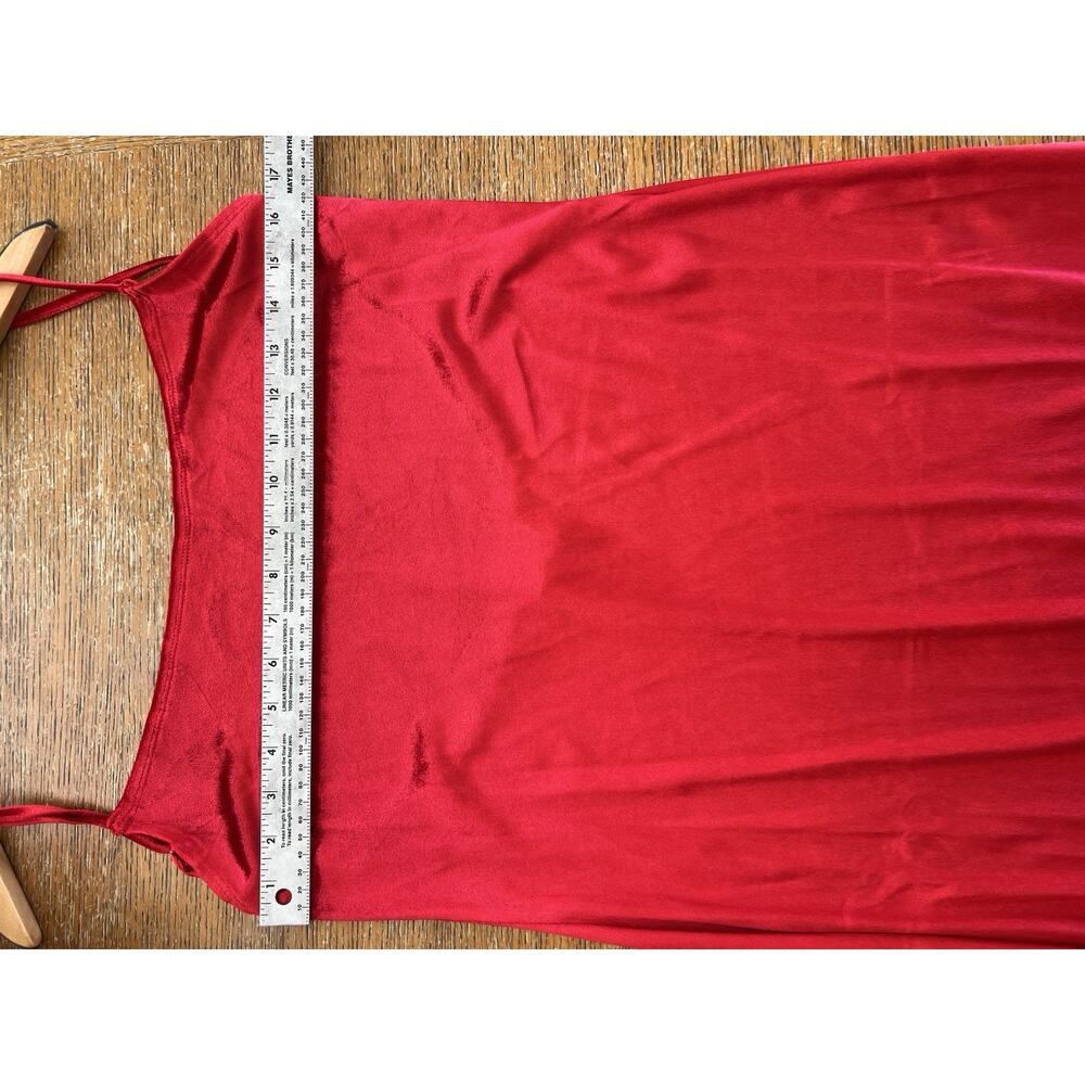 NWT Reformation Merel Velvet Midi Dress in Cherry Red Size XL Low Back NEW - Picture 8 of 9